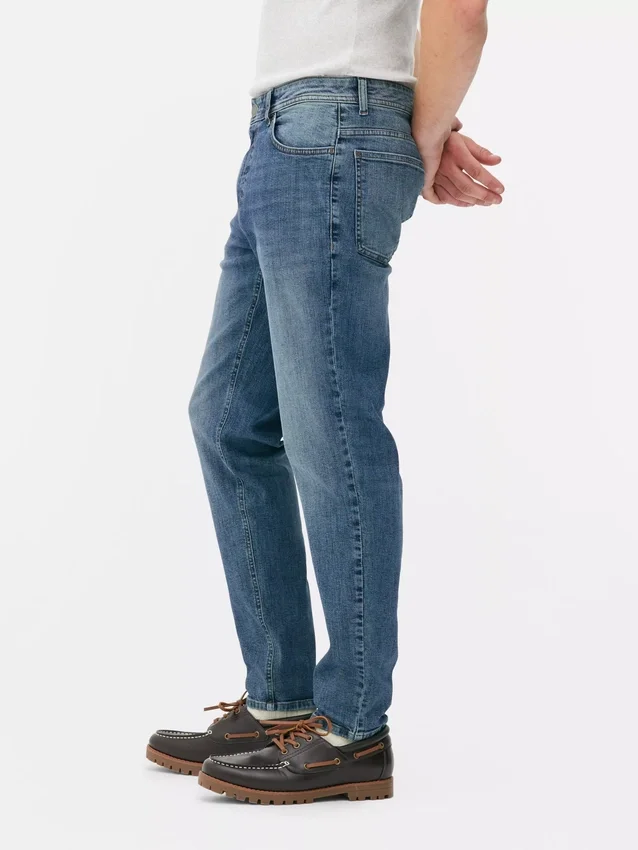 Slim fit-jeans met middelhoge taille