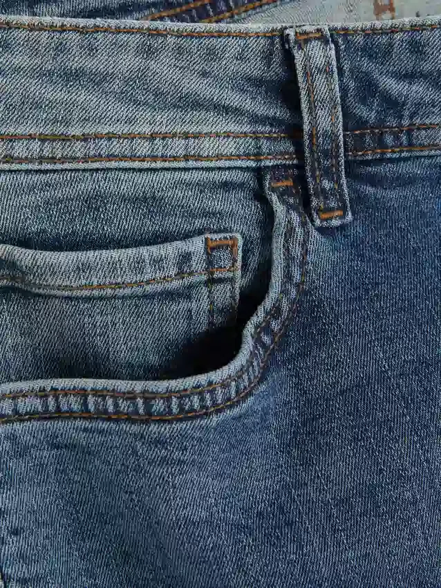Slim fit-jeans met middelhoge taille