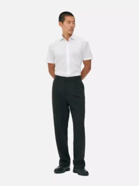Slim fit shirt met korte mouwen