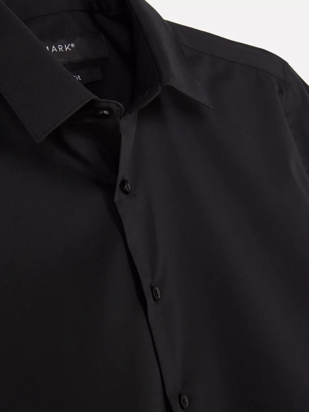 Slim fit shirt met korte mouwen