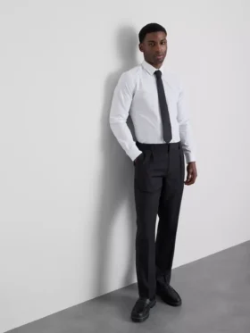 Slim fit stretch overhemd met knopen