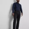Slim fit stretch overhemd met knopen