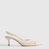 Slingback-hakken met brede pasvorm van mesh