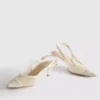 Slingback-hakken met brede pasvorm van mesh