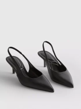 Slingback-hakken van imitatieleer