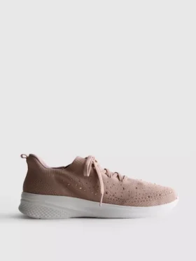 Slip-on sneakers met diamanté-details
