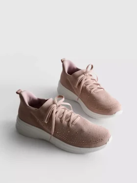 Slip-on sneakers met diamanté-details