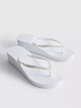 Slippers met strass op sleehak