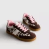 Sneakers met dierenprint en rubberen zool