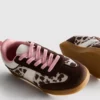 Sneakers met dierenprint en rubberen zool