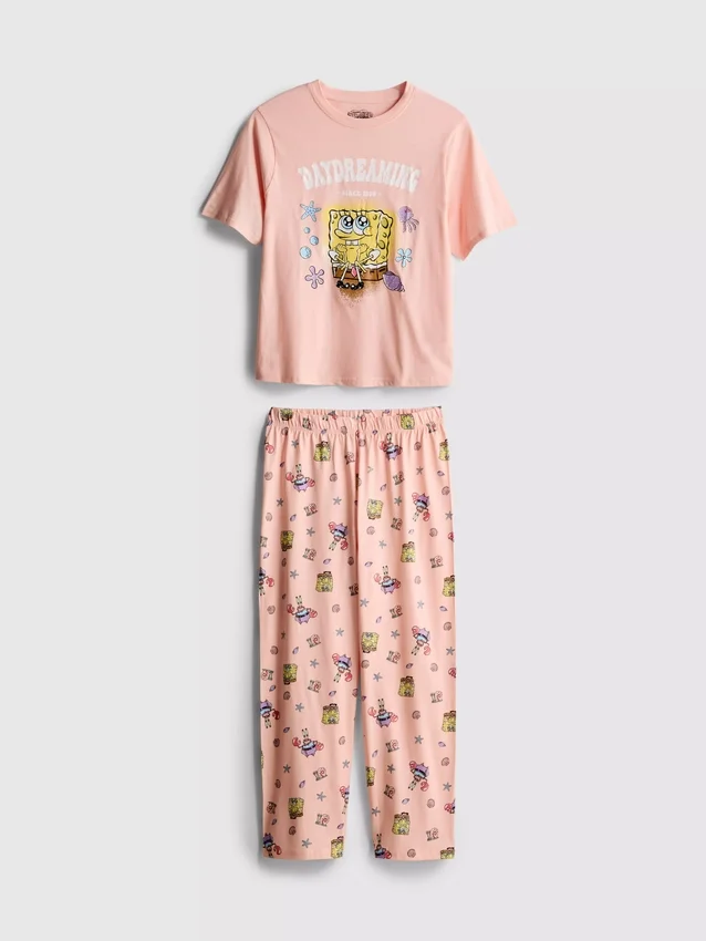 Spongebob Squarepants katoenen pyjama's met figuurprint