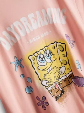 Spongebob Squarepants katoenen pyjama’s met figuurprint