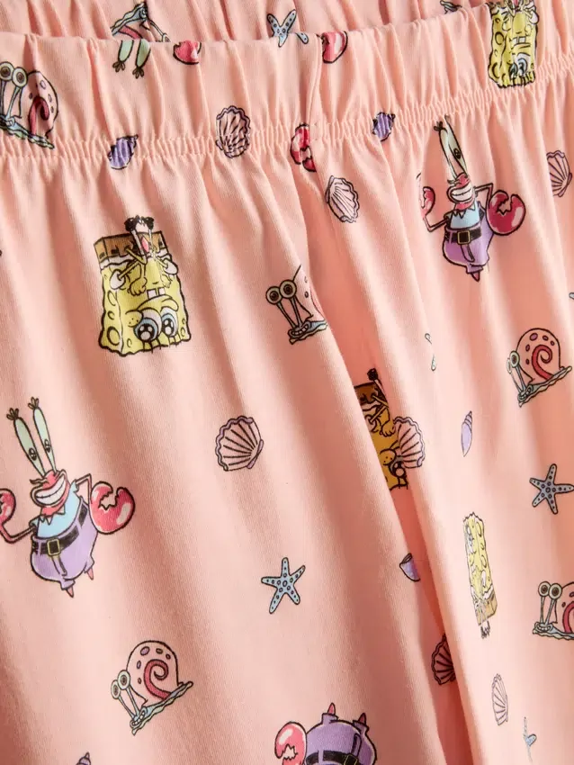 Spongebob Squarepants katoenen pyjama's met figuurprint