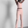 Sportlegging met hoge taille en uitlopende pijpen