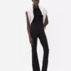 Sportlegging met hoge taille en uitlopende pijpen