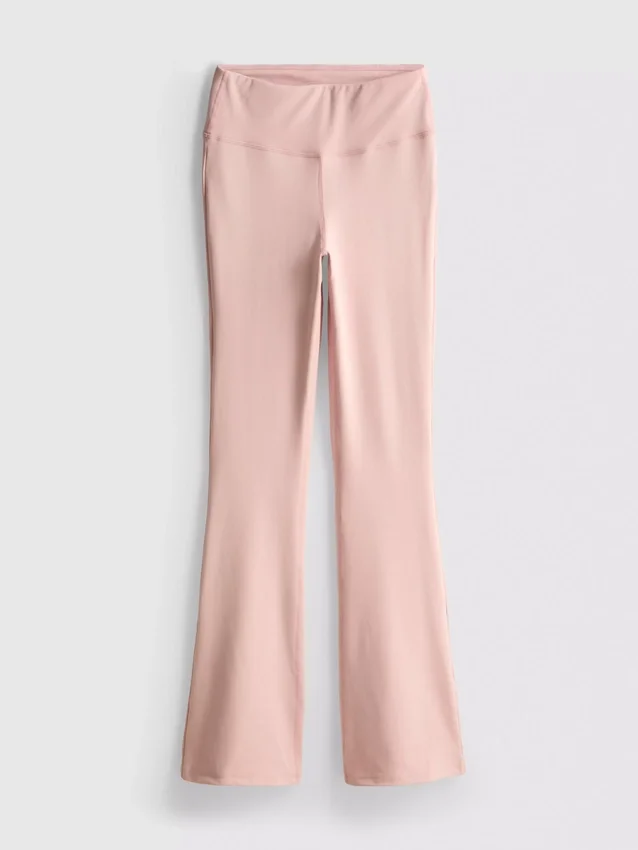 Sportlegging met hoge taille en uitlopende pijpen