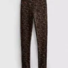 Sportlegging met luipaardprint en hoge taille