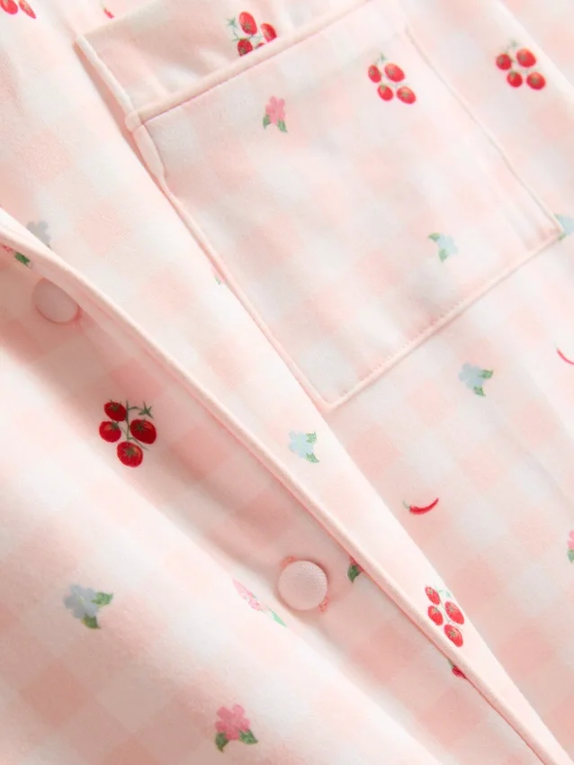 Stacey Solomon boyfriend-stijl pyjama met gingham-ruitjes