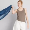Stretch-top met hoog katoengehalte