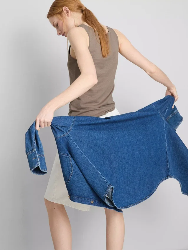 Stretch-top met hoog katoengehalte