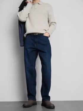 Stretchjeans met rechte pijpen