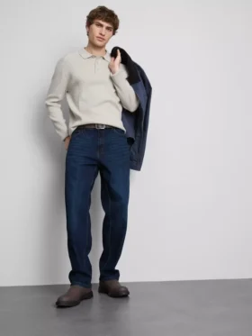 Stretchjeans met rechte pijpen