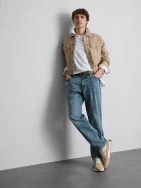 Stretchjeans met rechte pijpen