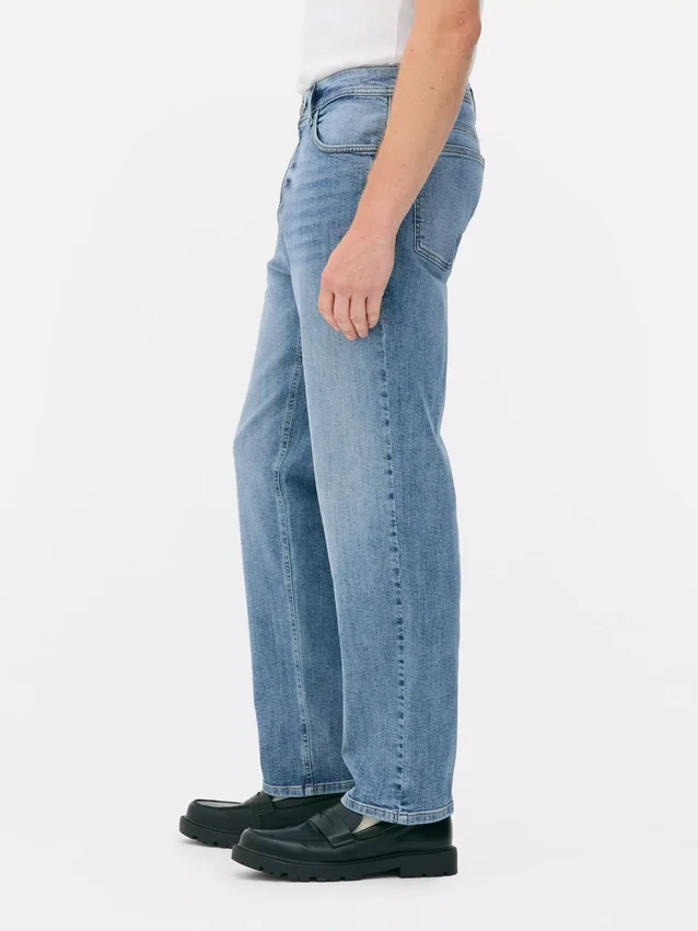 Stretchjeans met rechte pijpen