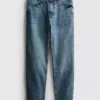 Stretchjeans met rechte pijpen