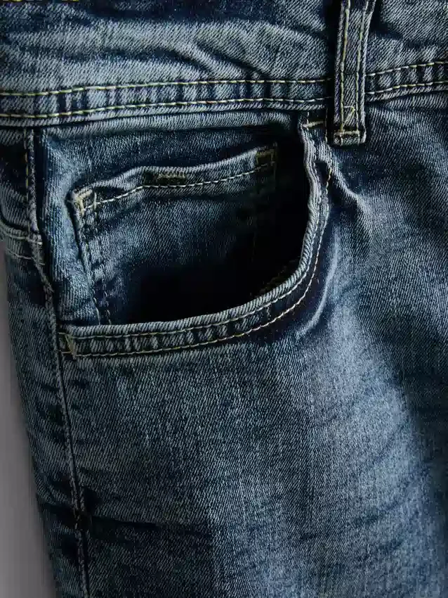 Stretchjeans met rechte pijpen