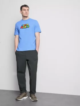 Super Mario katoen overhemd met print