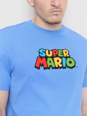 Super Mario katoen overhemd met print
