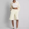 Superzachte cropped top met ronde hals