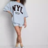 Sweatshirt met drop-sleeves van katoenrijk materiaal uit NYC