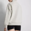 Sweatshirt met halve rits van katoenmix