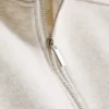 Sweatshirt met halve rits van katoenmix