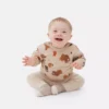 Sweatshirt met ronde hals en bosdierenprint