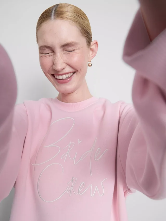 Sweatshirt met slogan voor het bruidsgezelschap