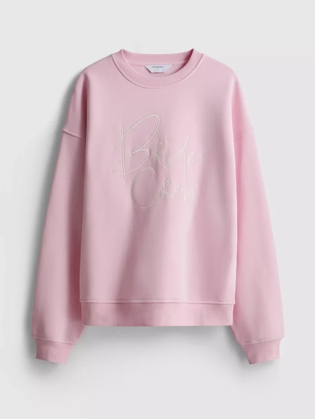 Sweatshirt met slogan voor het bruidsgezelschap