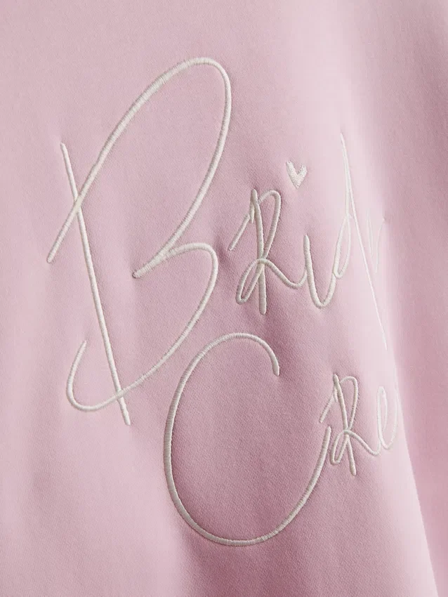 Sweatshirt met slogan voor het bruidsgezelschap