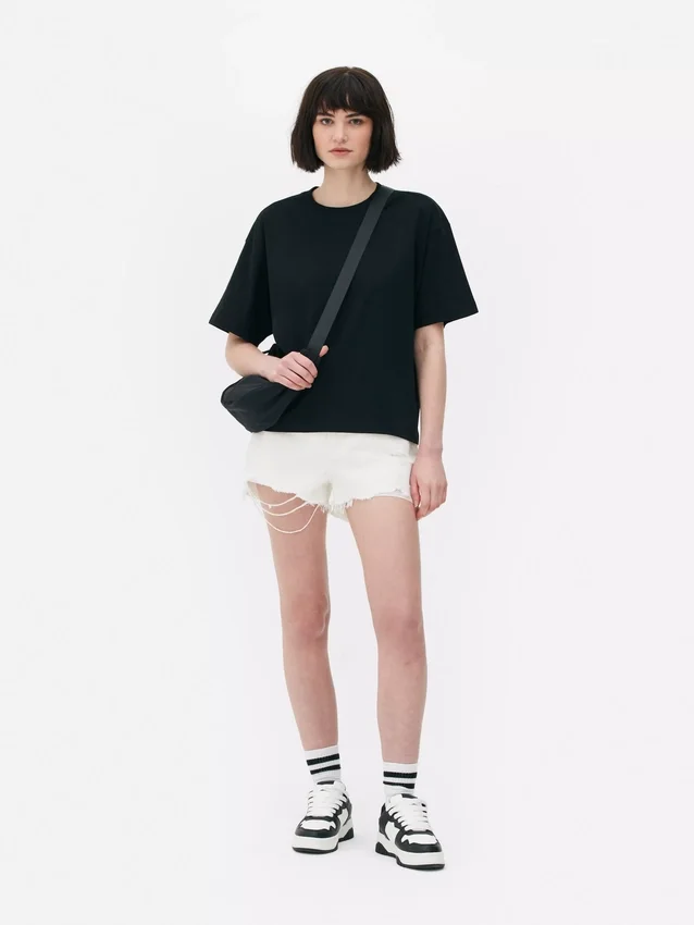 T-shirt met boxy pasvorm