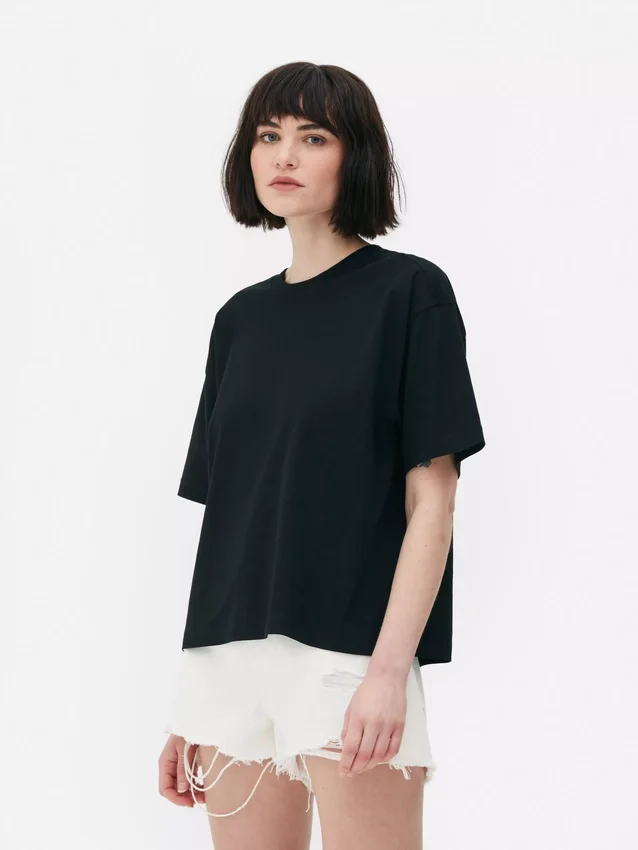 T-shirt met boxy pasvorm