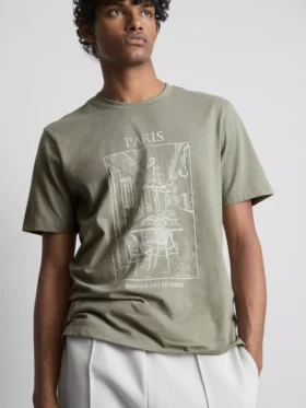 T-shirt met grafische print ‘Paris’