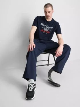 T-shirt met jachtclub-print