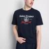 T-shirt met jachtclub-print