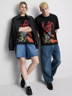 T-shirt met Korn-print