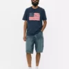 T-shirt met korte mouwen en Amerikaanse vlag