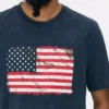 T-shirt met korte mouwen en Amerikaanse vlag