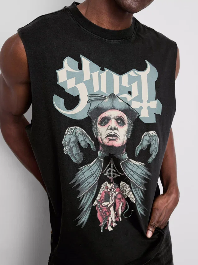 T-shirt met korte mouwen en ‘Ghost’-print