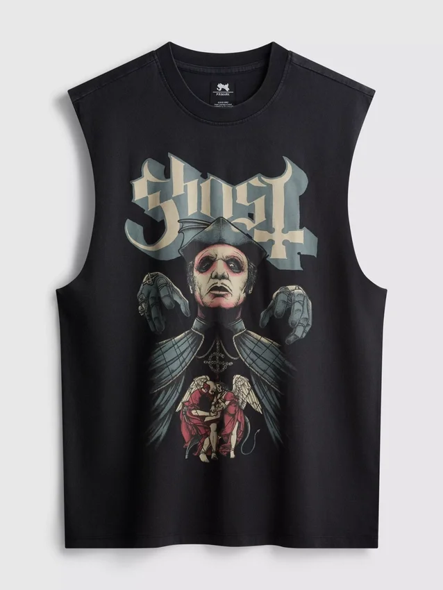 T-shirt met korte mouwen en ‘Ghost’-print